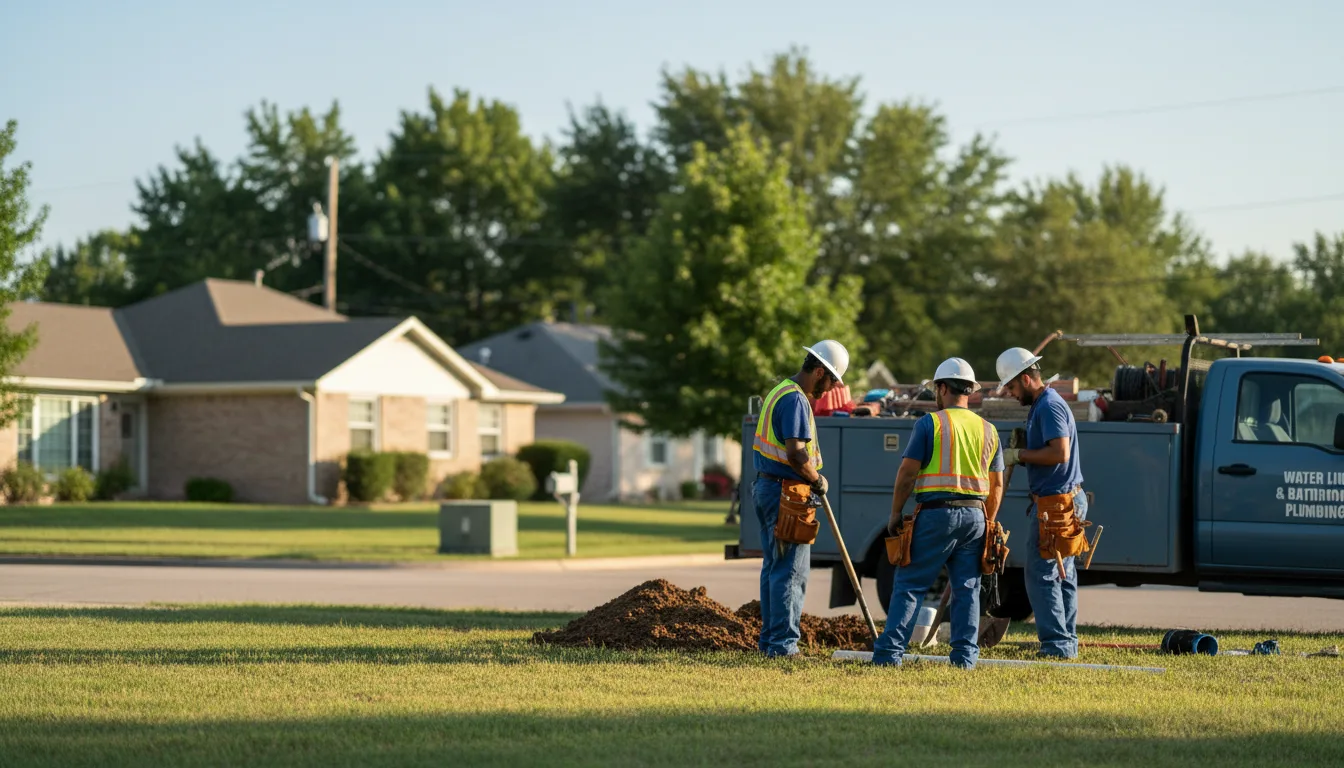 Residential water line and bathroom plumbing service in Cooks, MI